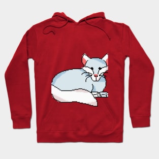 Enchanting Vixen: Pixel Art Fox Illustration for Stylish Apparel Hoodie